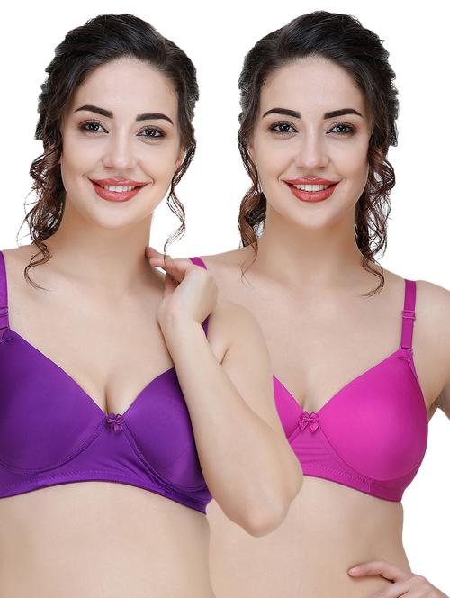 set of 2 three fourth coverage t-shirt bra - 17229872 - Very Small Image - 1