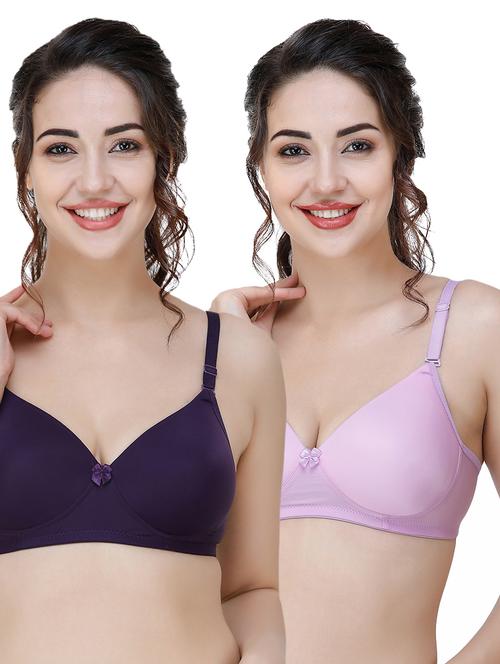 set of 2 three fourth coverage t-shirt bra - 17229879 - Very Small Image - 1