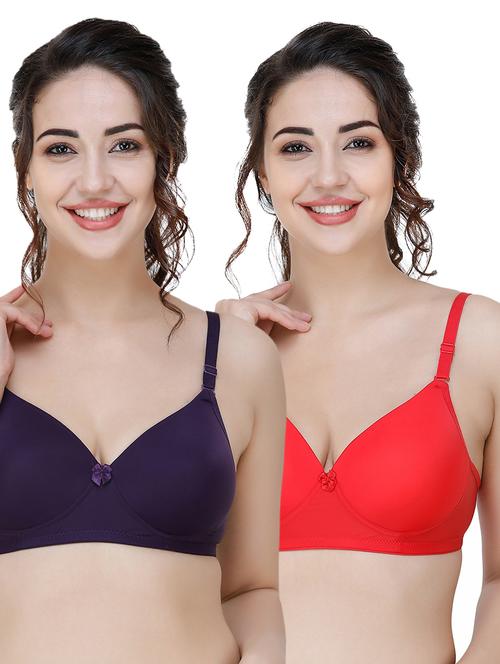 set of 2 three fourth coverage t-shirt bra - 17229882 - Very Small Image - 1