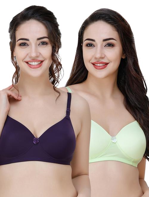 set of 2 three fourth coverage t-shirt bra - 17229891 - Very Small Image - 1