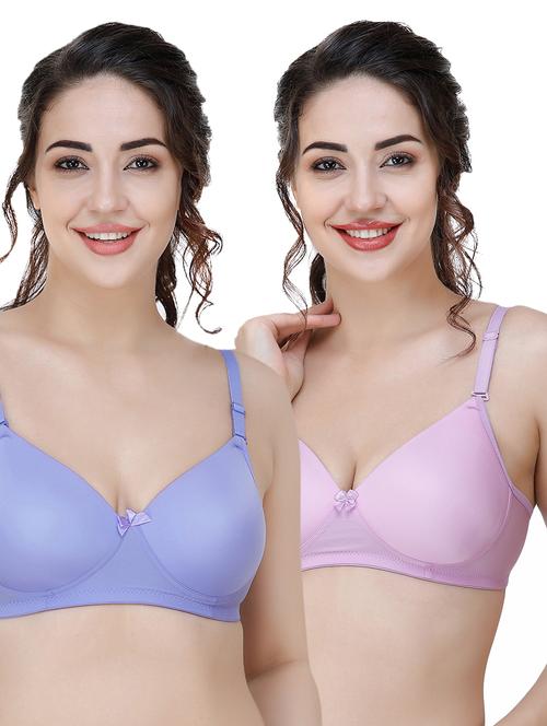set of 2 three fourth coverage t-shirt bra - 17229893 - Very Small Image - 1