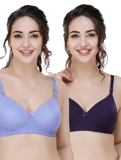 set of 2 three fourth coverage t-shirt bra - 17229904 - Very Small Image - 1