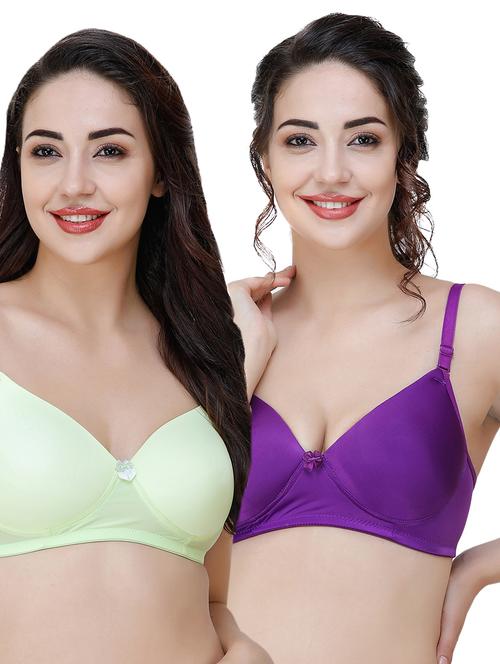 set of 2 three fourth coverage t-shirt bra - 17229917 - Very Small Image - 1