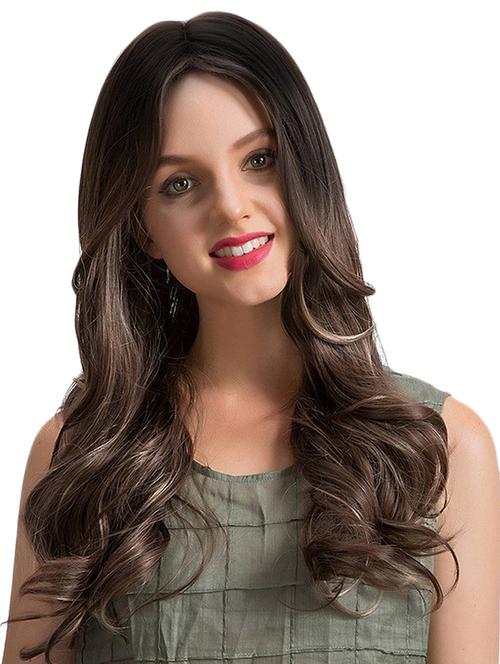 elegant hairs synthetic women's long heat resistant wigs (brown-24) - 17230337 - Very Small Image - 1