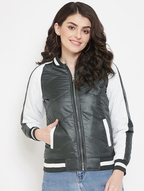 color block biker jacket - 17230517 - Very Small Image - 1