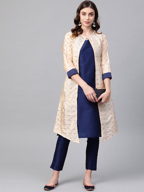 contrast kurta pant set - 17231299 - Very Small Image - 1