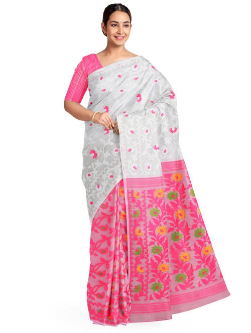 self design jamdani saree - 17231352 - Very Small Image - 1