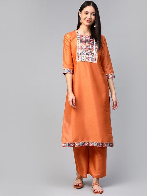 contrast kurta palazzo set - 17231385 - Very Small Image - 1