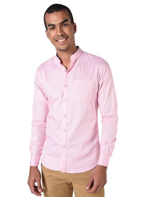 pink solid casual shirt - 17231503 - Very Small Image - 1