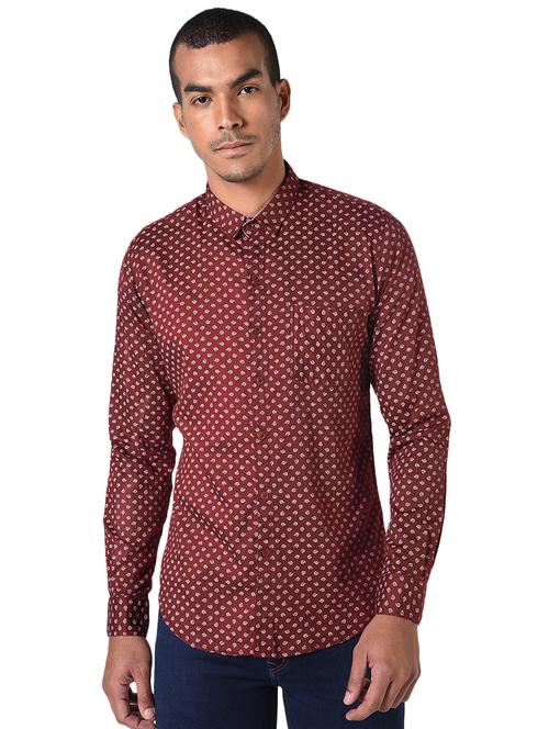 red printed casual shirt - 17231511 - Very Small Image - 1