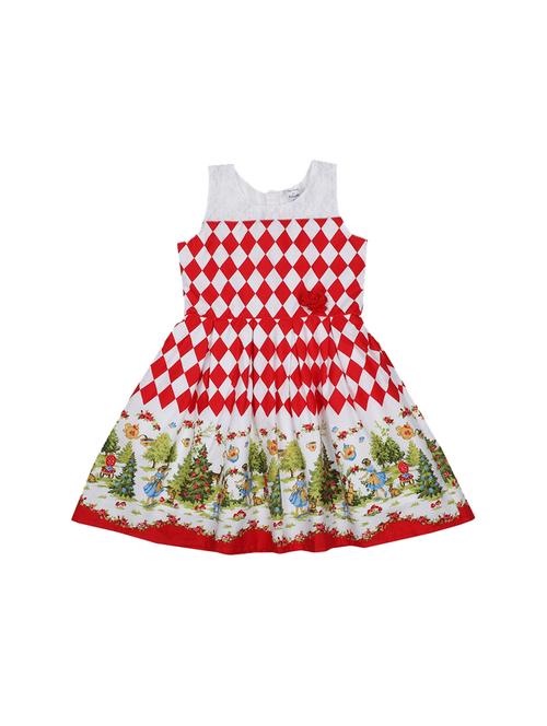 red geometric print frock - 17231696 - Very Small Image - 1