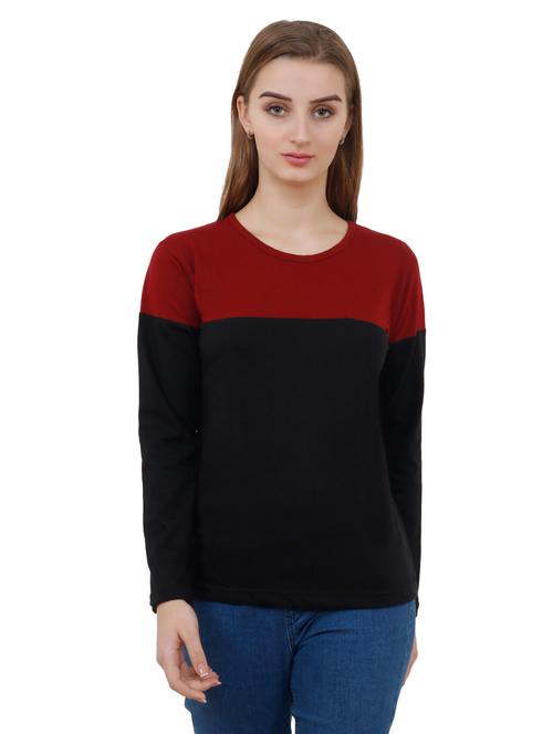 round neck color block tee - 17231981 - Very Small Image - 1