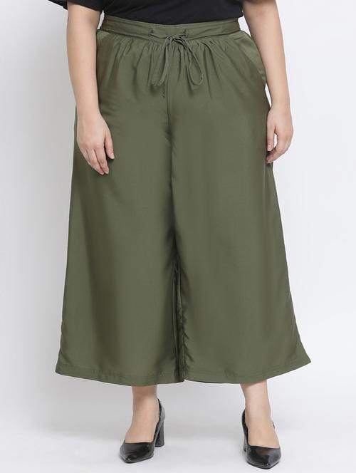 drawstring waist wide leg trouser - 17233025 - Very Small Image - 1