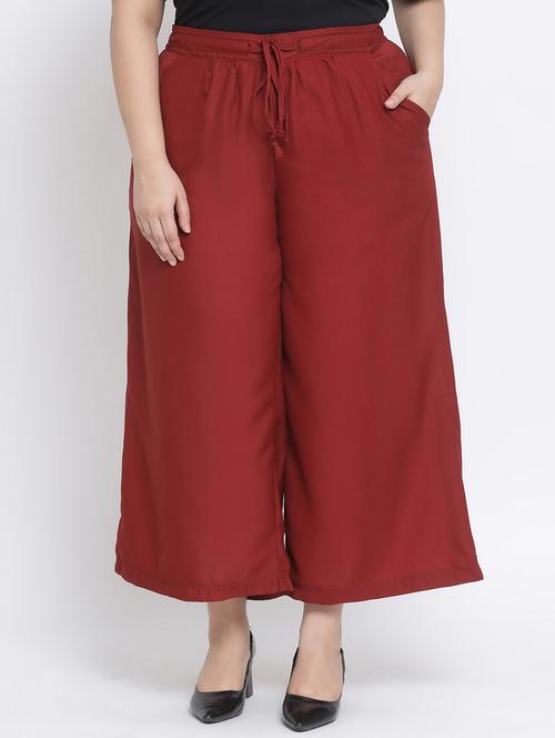 drawstring waist wide leg trouser - 17233026 - Very Small Image - 1