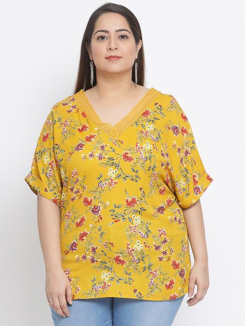 lace detail floral top - 17233083 - Very Small Image - 1