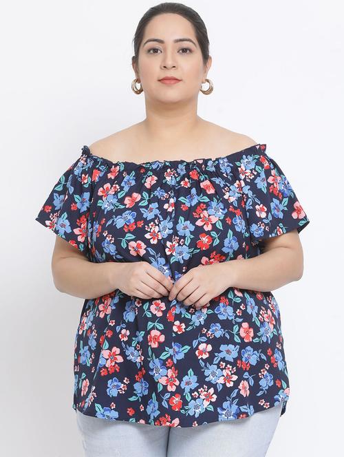 off shoulder floral top - 17233095 - Very Small Image - 1