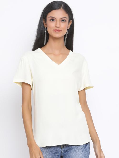 women's plain v neck t-shirt - 17233108 - Very Small Image - 1
