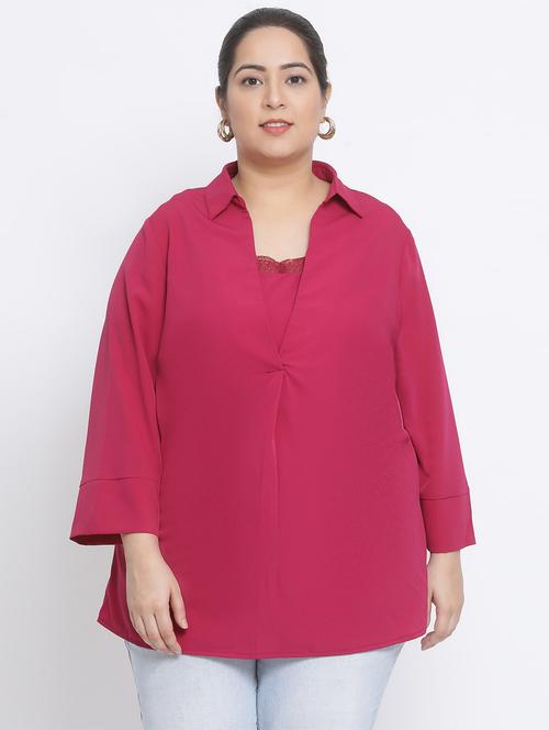 lace detail shirt tunic tunic - 17233131 - Very Small Image - 1