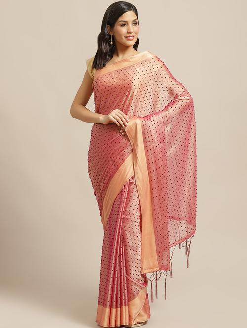 pastel solid saree with blouse - 17234178 - Very Small Image - 1