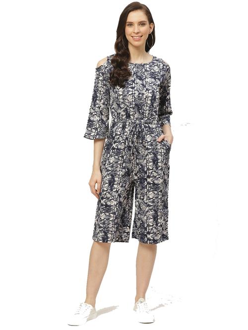 tie front knee length jumpsuit - 17235553 - Very Small Image - 1