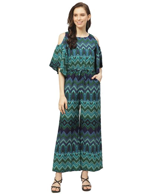cold shoulder full leg jumpsuit - 17235555 - Very Small Image - 1