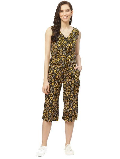 tie front 3/4 jumpsuit - 17235574 - Very Small Image - 1