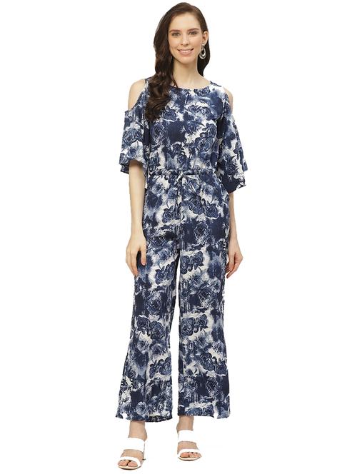 cold shoulder full leg jumpsuit - 17235575 - Very Small Image - 1