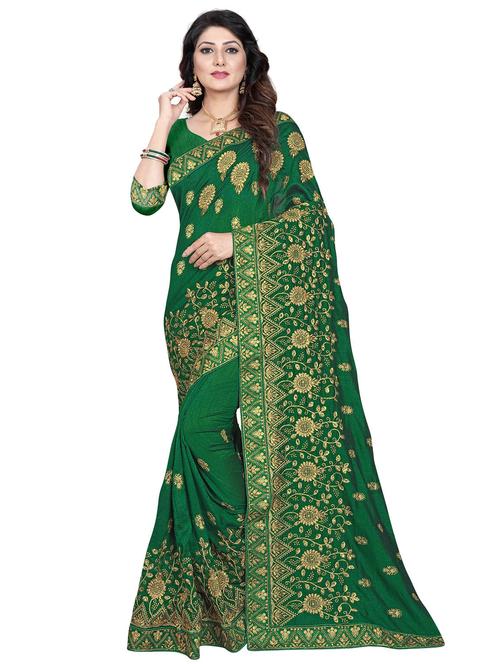 zari embroidered saree - 17235853 - Very Small Image - 1