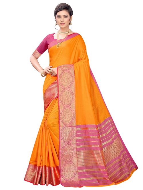 solid banarasi saree - 17236084 - Very Small Image - 1
