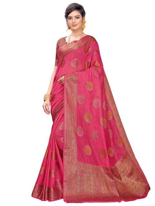 self design kanjivaram saree with blouse - 17236101 - Very Small Image - 1