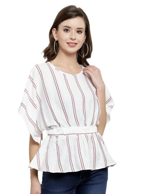 kimono sleeves striped top - 17236899 - Very Small Image - 1