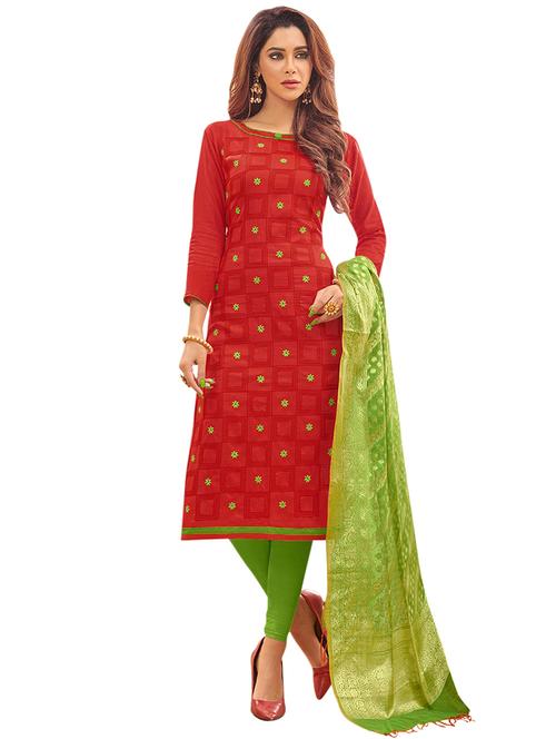 embroidered unstitched suit - 17237514 - Very Small Image - 1