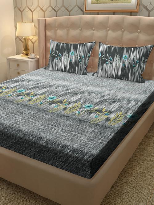 cotton double bedsheet super king size with 2 pillow cover - 17238628 - Very Small Image - 1
