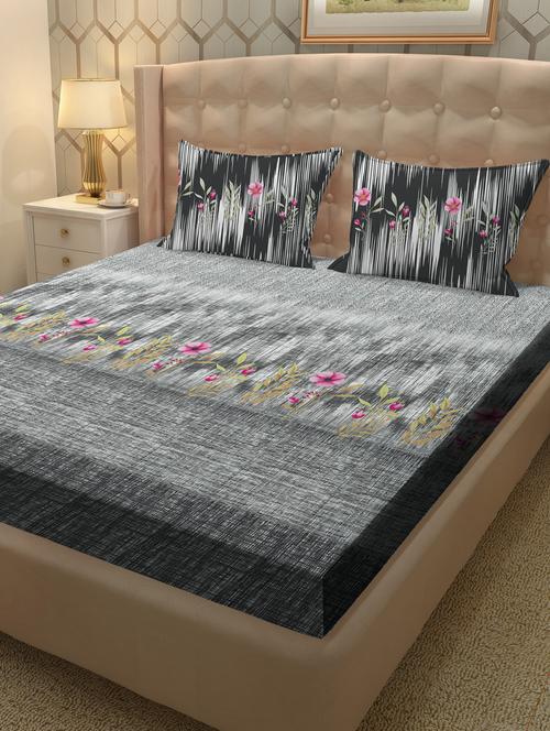 cotton double bedsheet super king size with 2 pillow cover - 17238629 - Very Small Image - 1