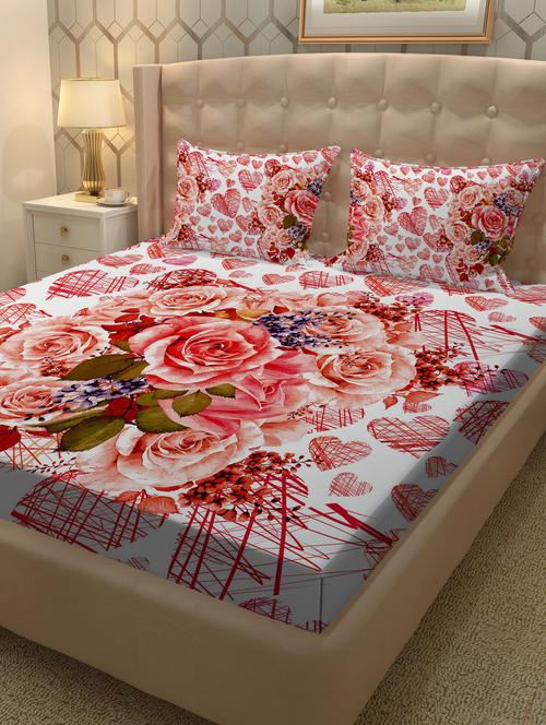 cotton double bedsheet super king size with 2 pillow cover - 17238643 - Very Small Image - 1