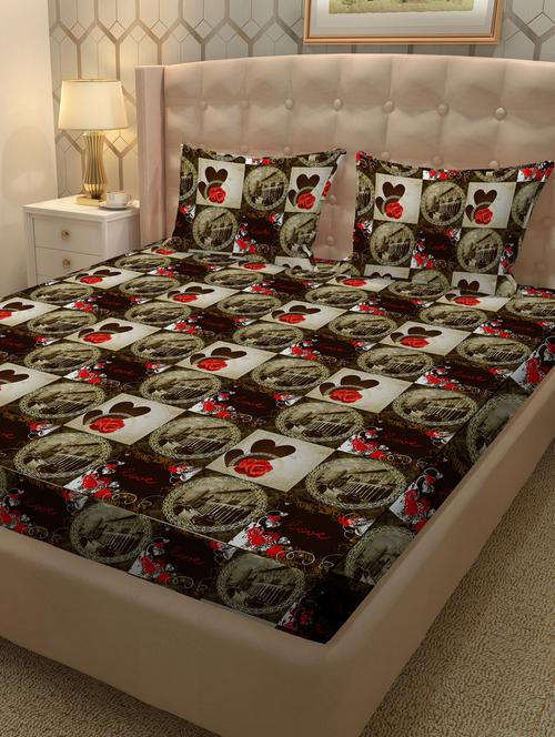 cotton double bedsheet super king size with 2 pillow cover - 17238650 - Very Small Image - 1