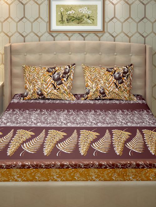 cotton double bedsheet super king size with 2 pillow cover - 17238674 - Very Small Image - 1