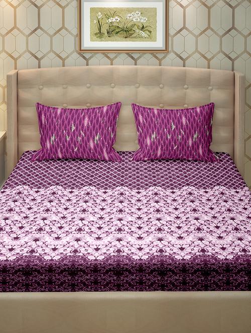 cotton double bedsheet super king size with 2 pillow cover - 17238676 - Very Small Image - 1