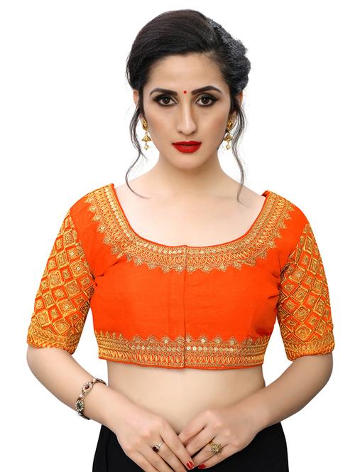 self design embroidered blouse - 17239643 - Very Small Image - 1