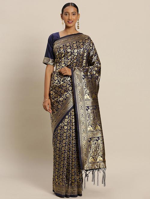 self design banarasi saree - 17239927 - Very Small Image - 1