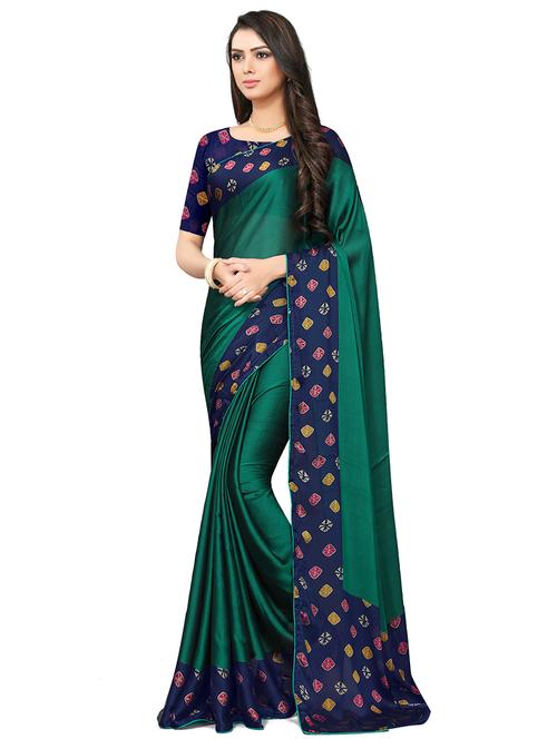 floral printed saree with blouse - 17240102 - Very Small Image - 1