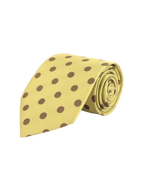 yellow polycotton tie, cufflinks, pocket square & lapel pin - 17240362 - Very Small Image - 1