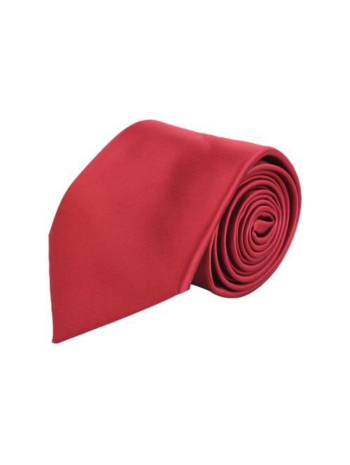 red polycotton tie, cufflinks, pocket square & lapel pin - 17240369 - Very Small Image - 1