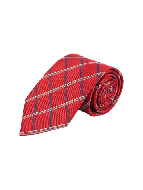 red polycotton tie, cufflinks, pocket square & lapel pin - 17240383 - Very Small Image - 1