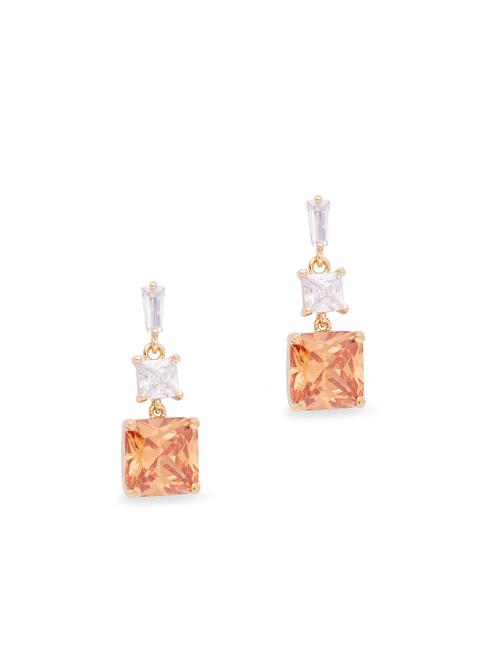 gold metal drop earring - 17241322 - Very Small Image - 1