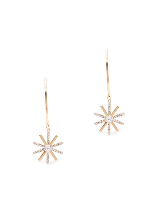 gold metal drop earring - 17241342 - Very Small Image - 1