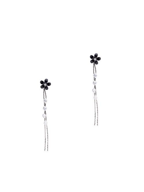 silver metal drop earring - 17241352 - Very Small Image - 1