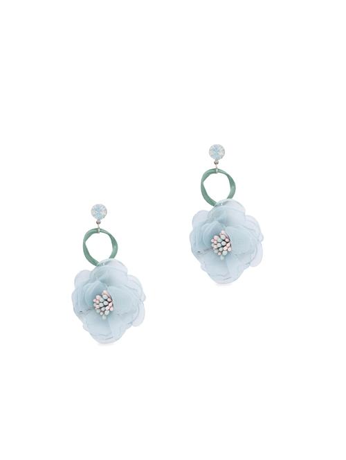 silver metal drop earring - 17241357 - Very Small Image - 1