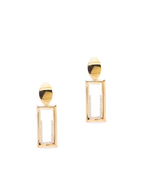 gold metal drop earring - 17241364 - Very Small Image - 1