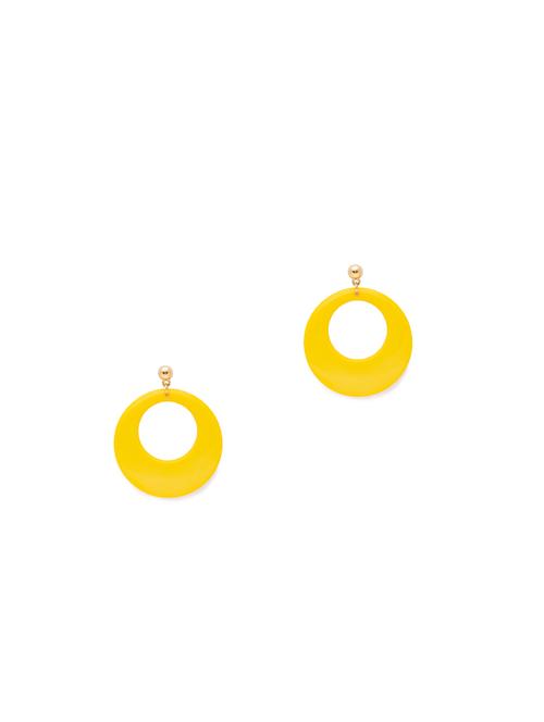 yellow metal drop earring - 17241374 - Very Small Image - 1